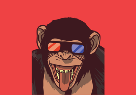 3D Glasses Monkey