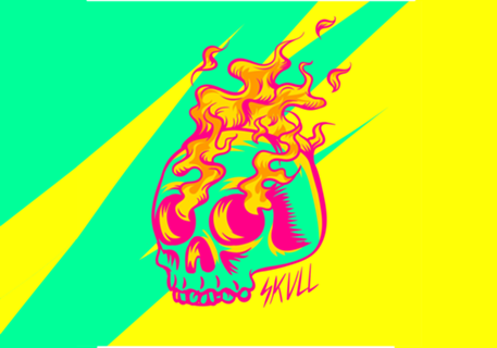 Flaming Skull