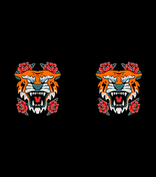 Tiger and Roses