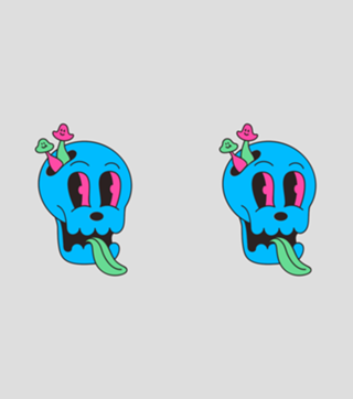Psychedelic Cartoon Skull