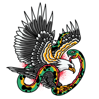 Eagle vs Snake Tattoo