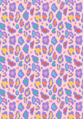 Pink Colorful Leopard