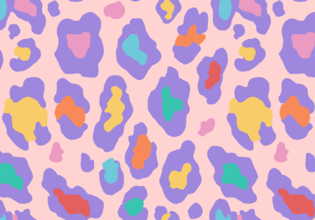 Pink Colorful Leopard