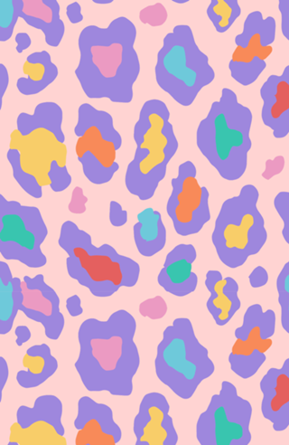 Pink Colorful Leopard