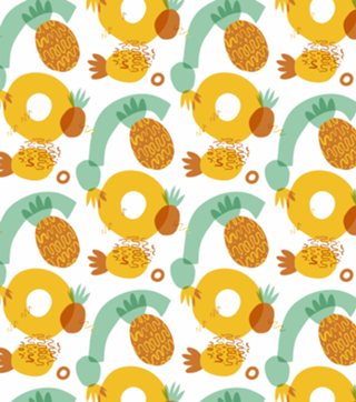 Pattern Abacaxi Abstrato
