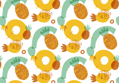 Pattern Abacaxi Abstrato