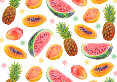 Estampa de frutas