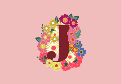 Monograma Floral J