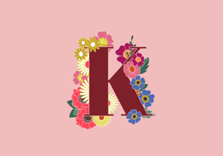Monograma Floral K