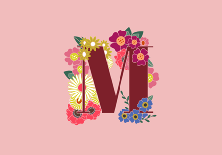 Monograma Floral M