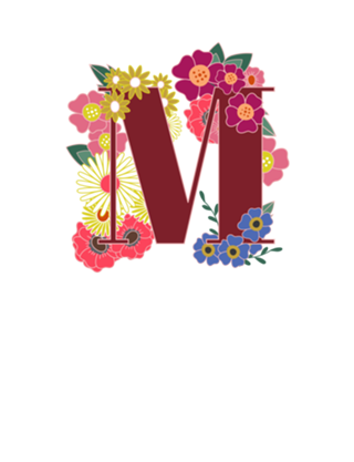 Monograma Floral M