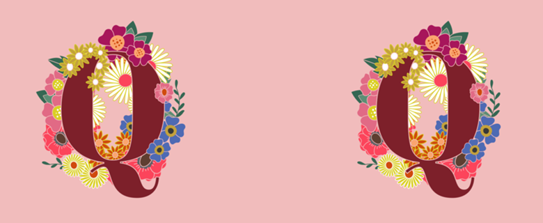 Monograma Floral Q