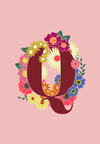Monograma Floral Q