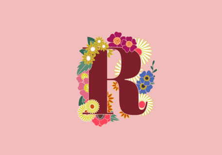 Monograma Floral R