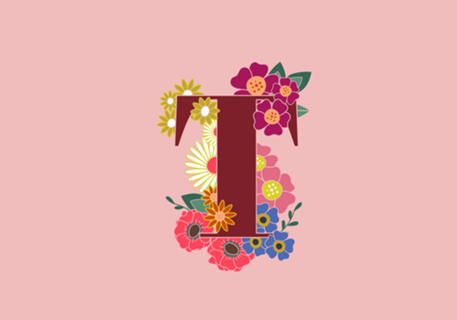 Monograma Floral T