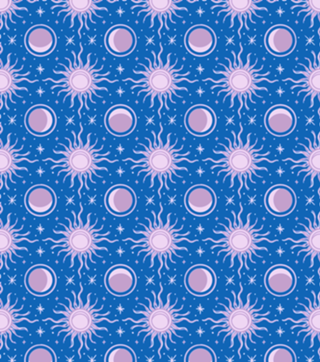 Celestial em Azul e Lilás