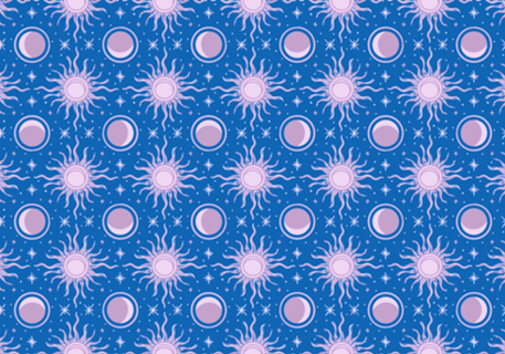 Celestial em Azul e Lilás