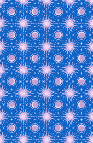 Celestial em Azul e Lilás
