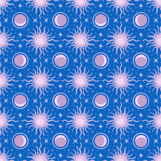 Celestial em Azul e Lilás