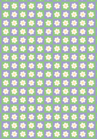 Margarida Quadriculada em Roxo e Verde