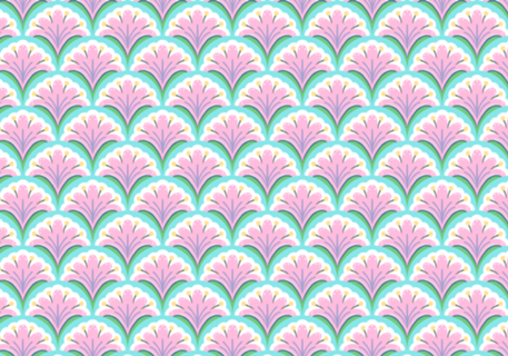 Art Deco Floral - Rosa