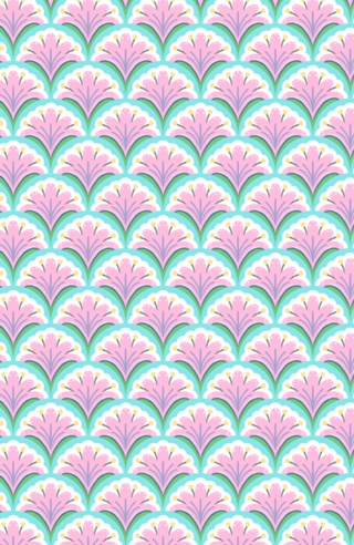 Art Deco Floral - Rosa