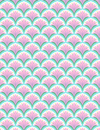 Art Deco Floral - Rosa