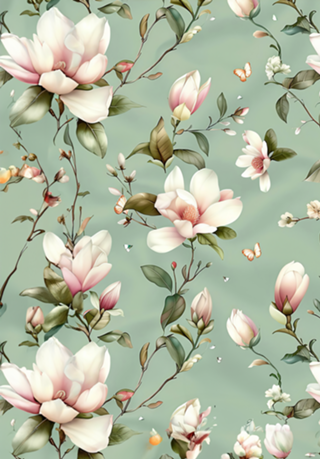 Magnólia Floral Pastel I
