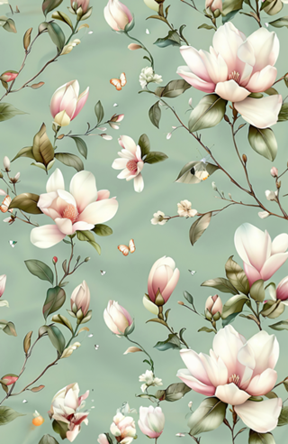 Magnólia Floral Pastel I