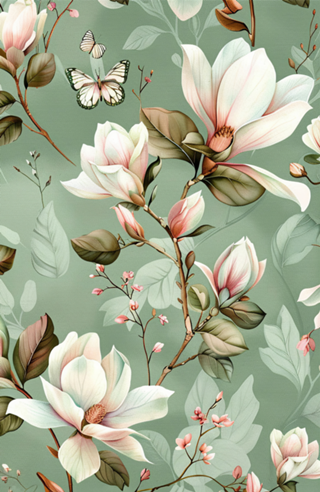 Magnólia Floral Pastel II