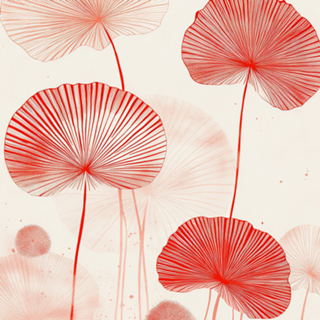 Flores de Leque Vermelho
