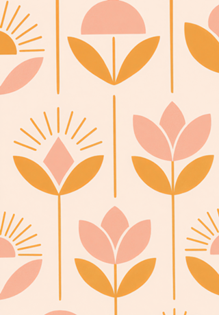 Design de Flores Retrô