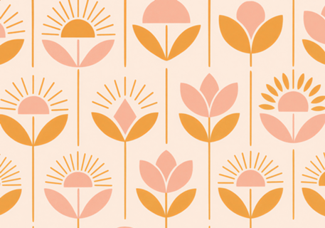 Design de Flores Retrô