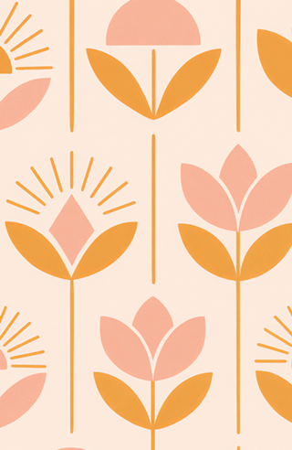 Design de Flores Retrô
