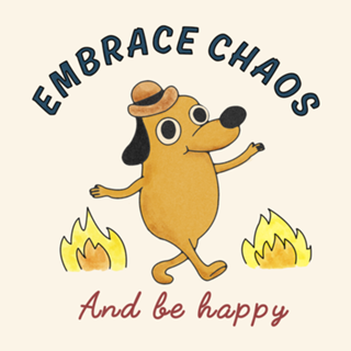 Embrace the chaos and be happy