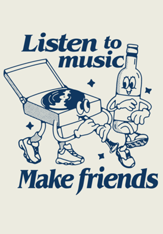 Listen to music make friendss