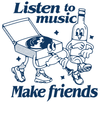 Listen to music make friendss