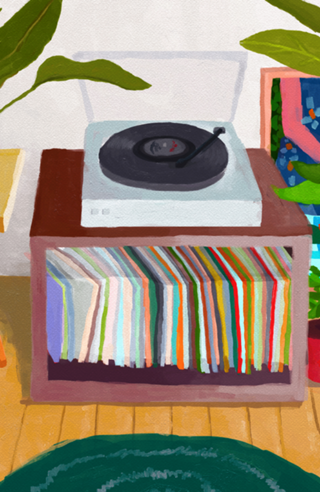 Vinil e plantas