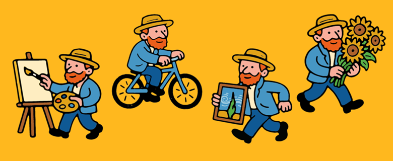 Van Gogh divertindo