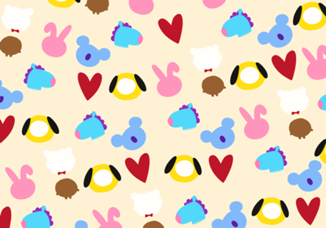 Padrão fofo colorido BT21 (BTS)