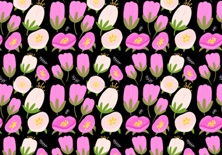 Floral fundo preto