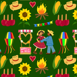 Festa Junina - Fundo verde