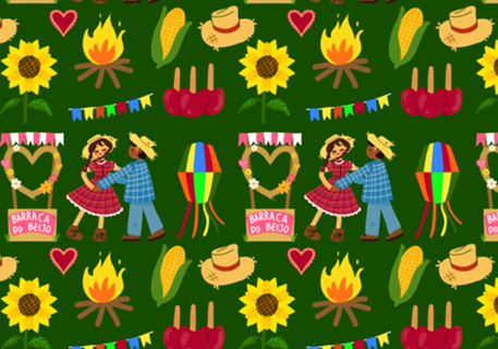 Festa Junina - Fundo verde