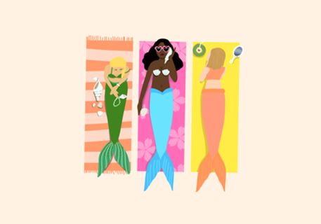 Dia de praia - Sereias