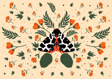 Mariposa-Tigre-de-Jardim Floral