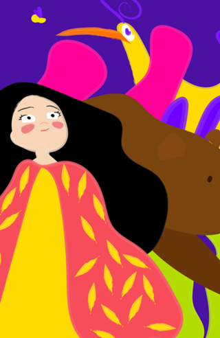A menina e o urso