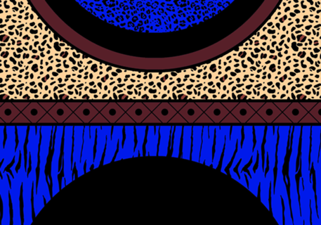 Africa animal print azul