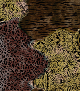 Animal print aquarelado marrom