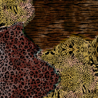 Animal print aquarelado marrom