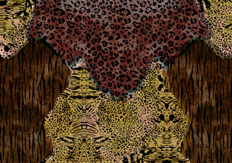 Animal print aquarelado marrom